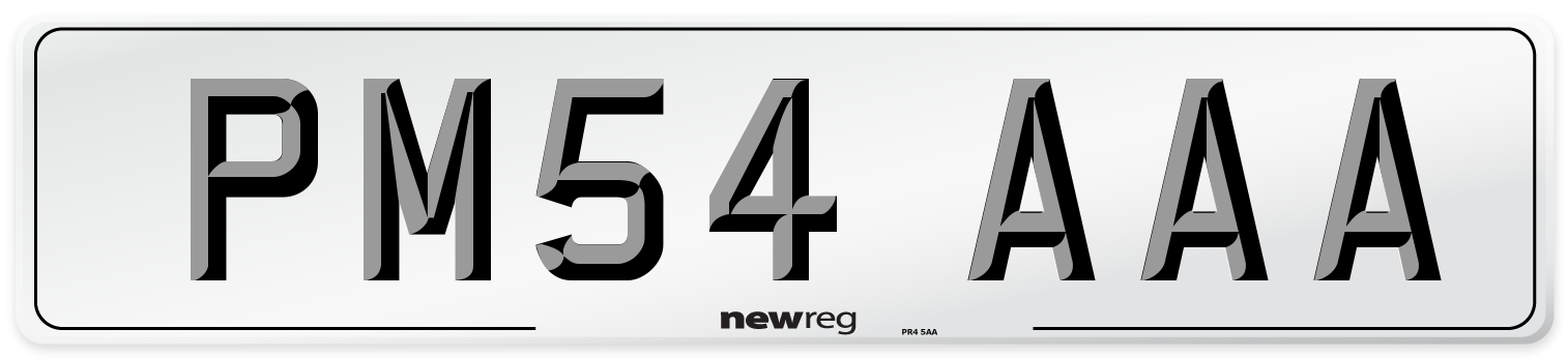 PM54 AAA Number Plate from New Reg